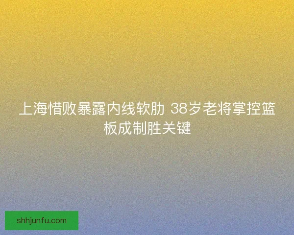 上海惜败暴露内线软肋 38岁老将掌控篮板成制胜关键