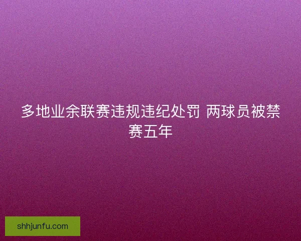 多地业余联赛违规违纪处罚 两球员被禁赛五年 多地业余联赛违规违纪处罚 两球员被禁赛五年